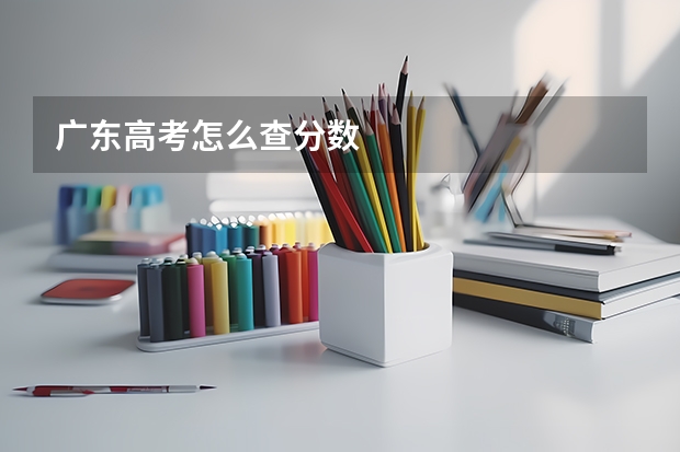 广东高考怎么查分数